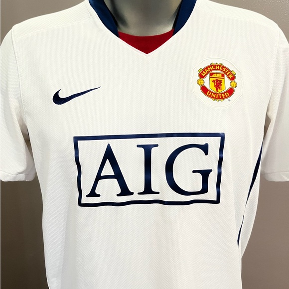 Nike White and Blue Manchester United Jersey - Picture 1 of 6